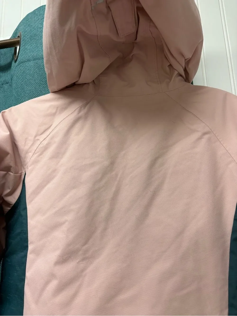 Columbia Omni Tech Greenish & Light Pink Hooded Winter Jacket Size Medium/10-12